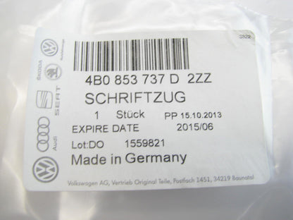 NEW - OEM Lift Tailgate *Quattro* Emblem Badge Nameplate For Audi 4B0853737D2ZZ
