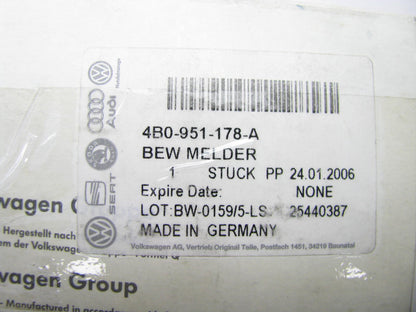New OEM Anti-Theft Alarm Shock Motion Sensor, Right Side For Audi 4B0951178A