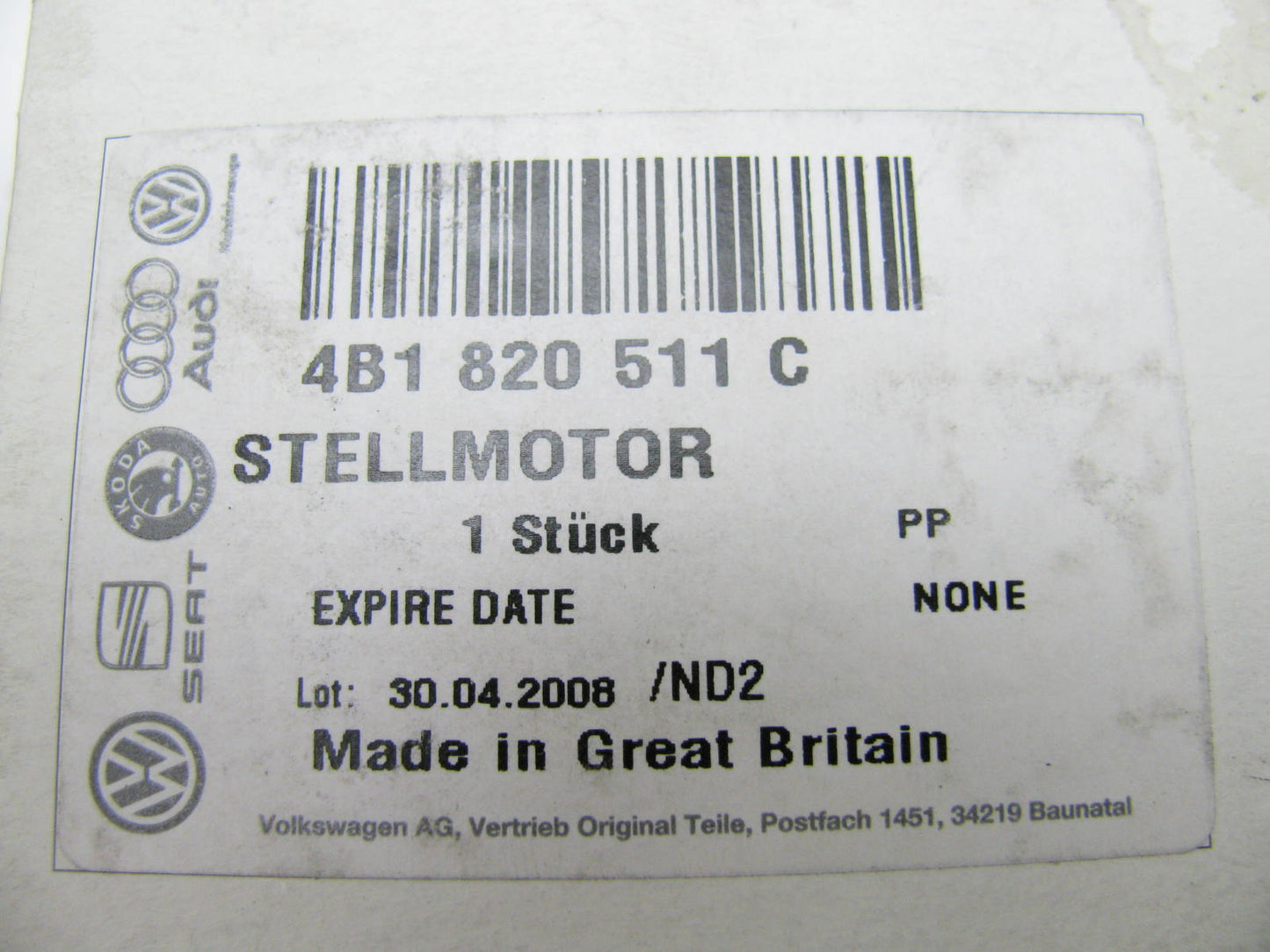 NEW - OEM VW Audi 4B1820511C BOSCH A/C Heater Adjust Motor - 0132801129