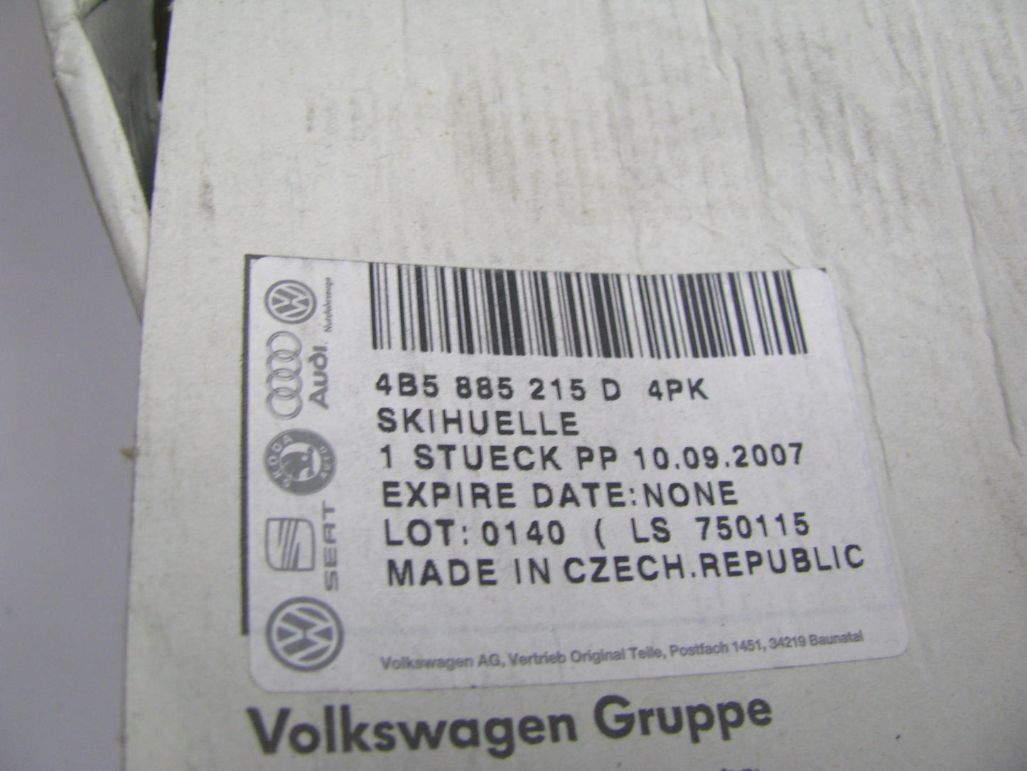 NEW GENUINE Rear Seat Ski Bag Storage OEM For Audi 4B5885215D4PK