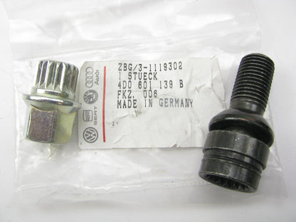 NEW - OEM VW Audi 4D0601139B Locking Wheel Lug Bolt