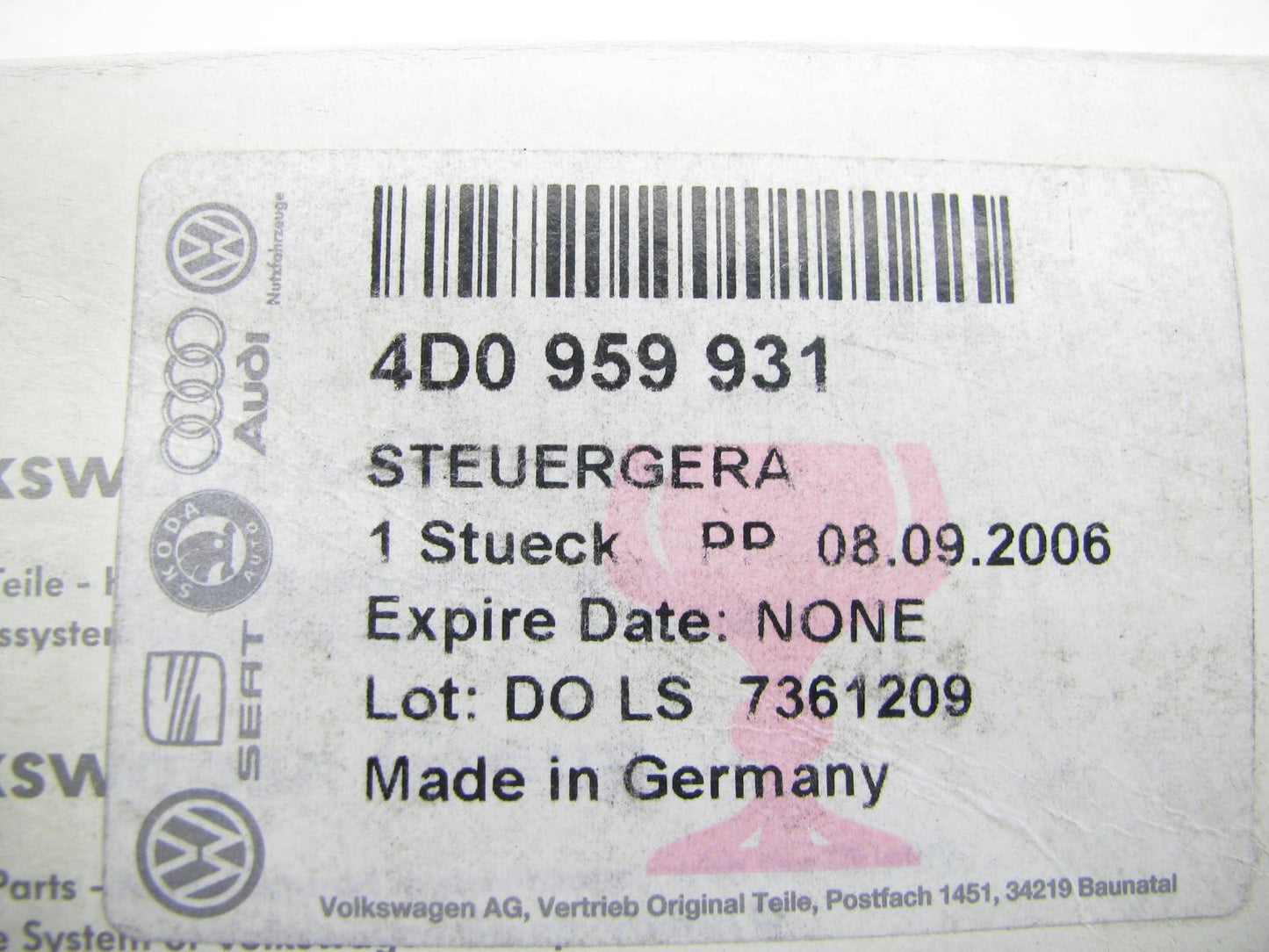 NEW GENUINE Seat Lumbar Support Pump Motor OEM Vw Audi 4D0959931  4D0-959-931