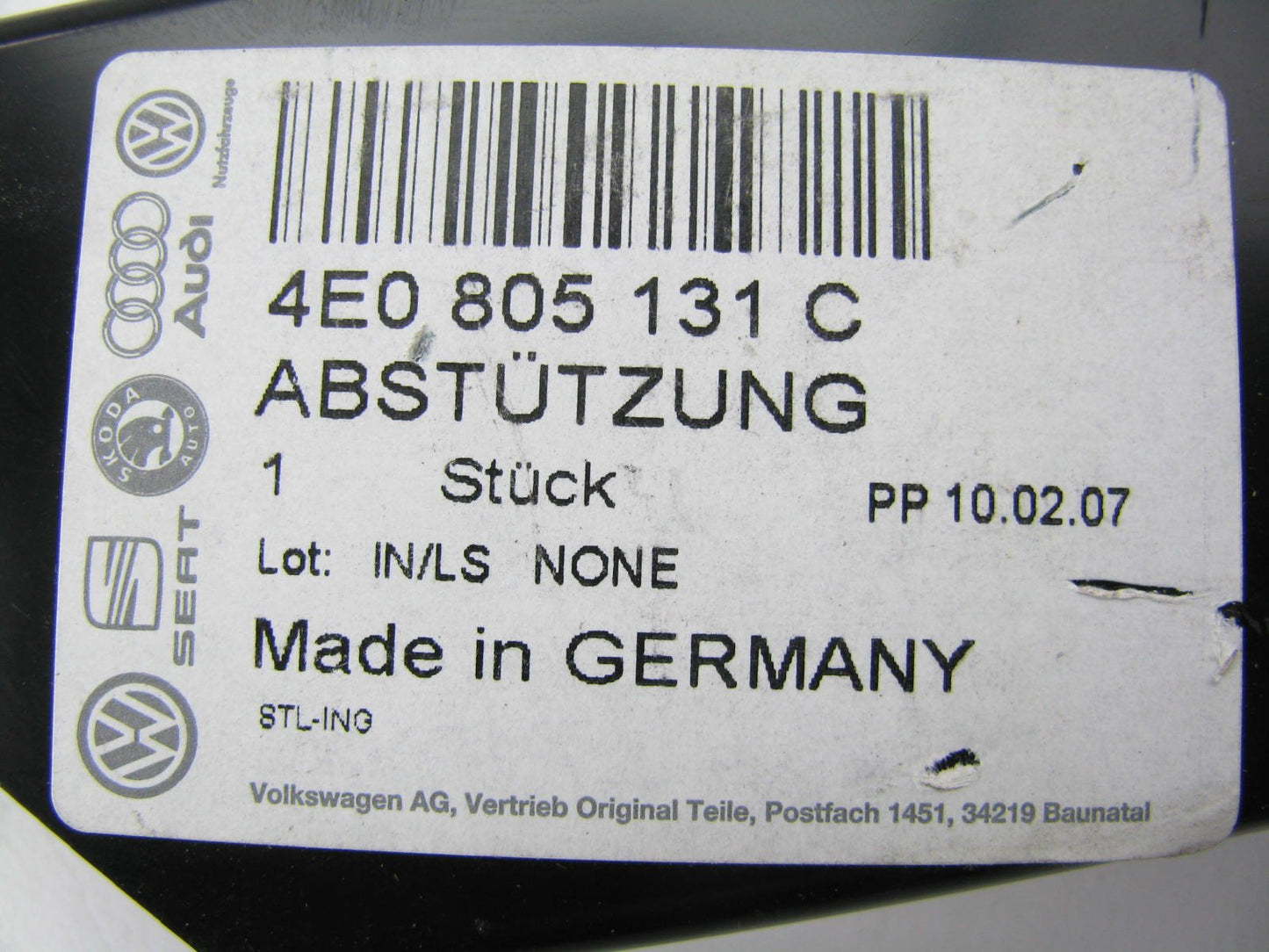 NEW GENUINE Front Left Side Fender Support Bracket OEM 04-10 Audi A8 4E0805131C