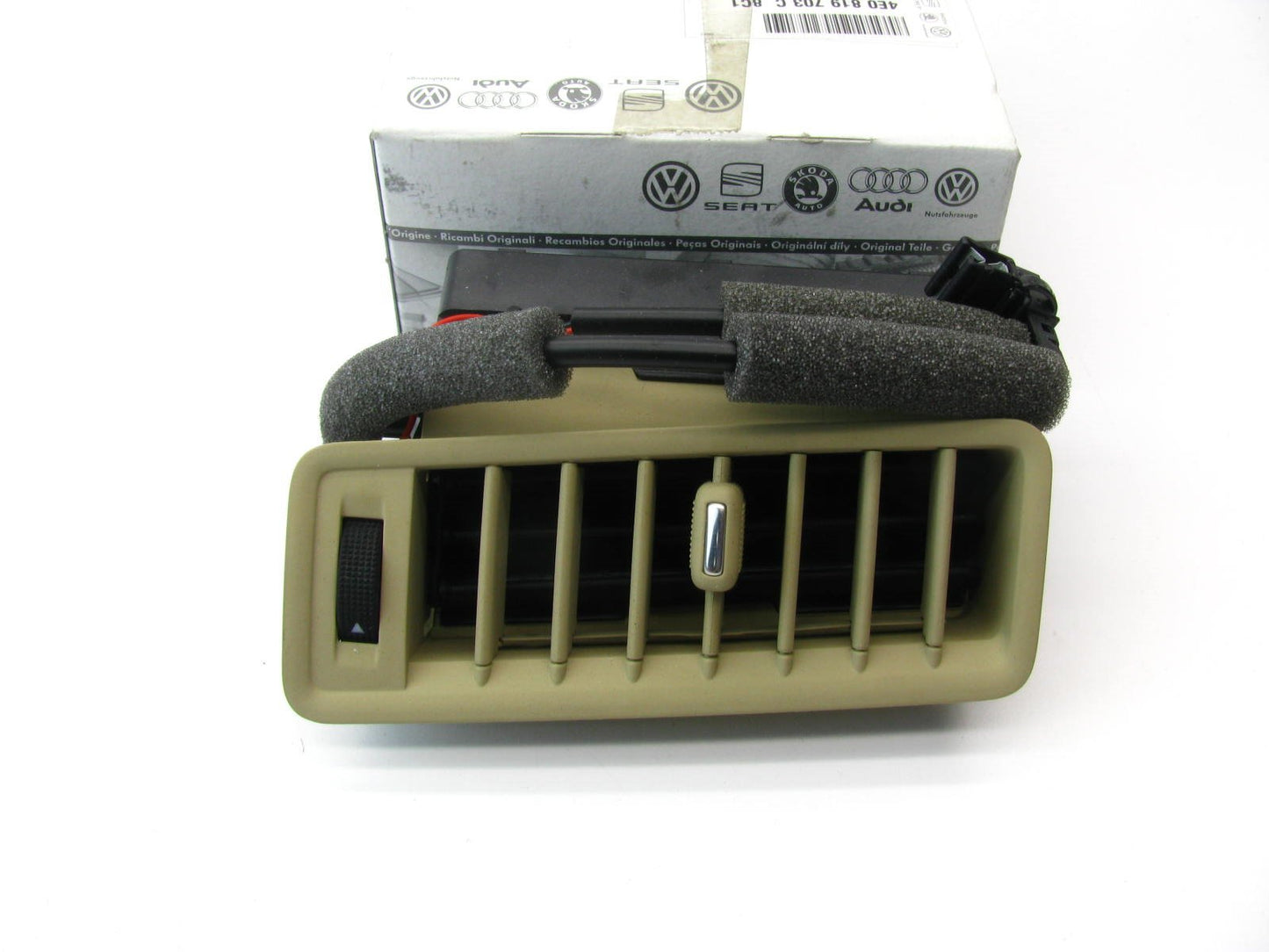 New REAR Left Center Pillar Upper A/C Air Vent Outlet Grille Beige OEM Vw Audi