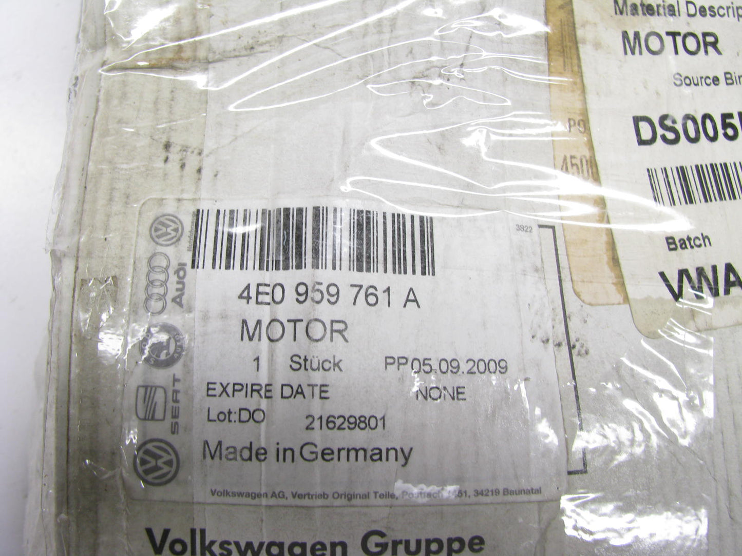 NEW OEM Rear Left Seat Adust Slide Motor 4E0959761A