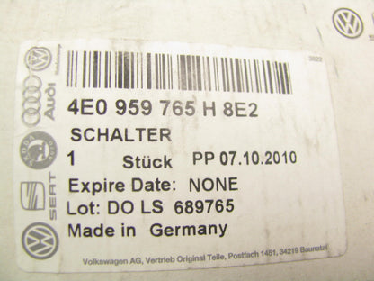 NEW - OEM VW Audi 4E0959765H8E2 Front Left Power Seat Switch
