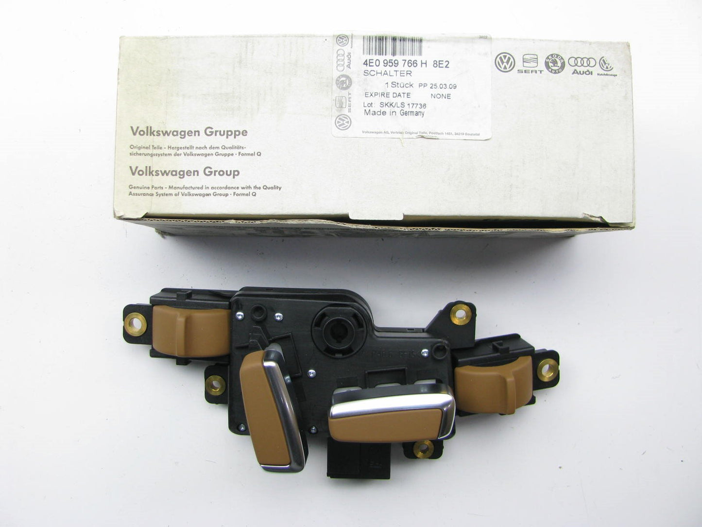 New OEM Front Right Side Power Seat Adjusting Switch BROWN For 07-10 Audi A8