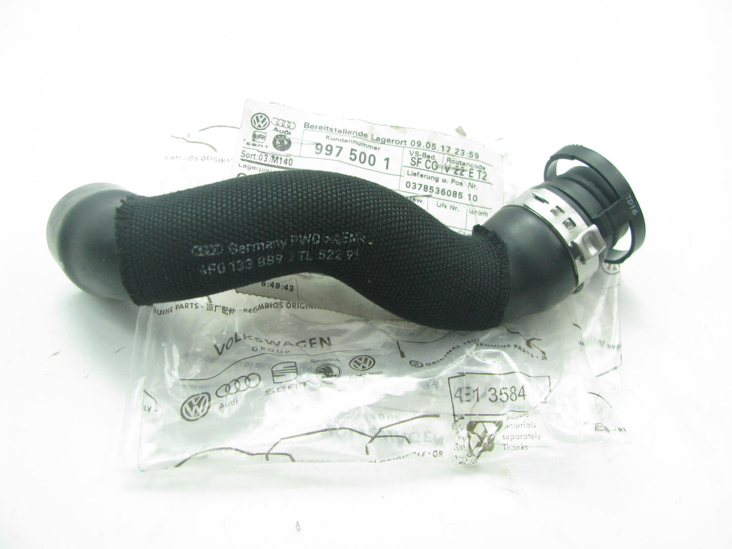 NEW - OEM VW Audi 4F0-133-889-J Secondary Air Pump Hose 2007-2011 S6 5.2L-V10