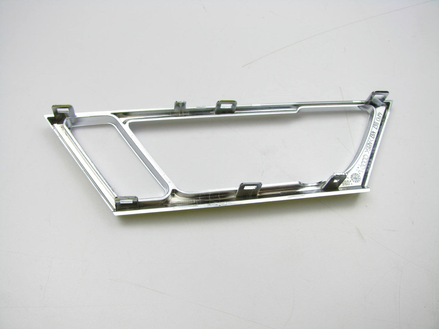 NEW - OEM Audi 4F0867497 Rear Left Door Pull Handle Silver Trim Bezel Frame
