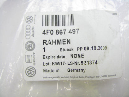 NEW - OEM Audi 4F0867497 Rear Left Door Pull Handle Silver Trim Bezel Frame