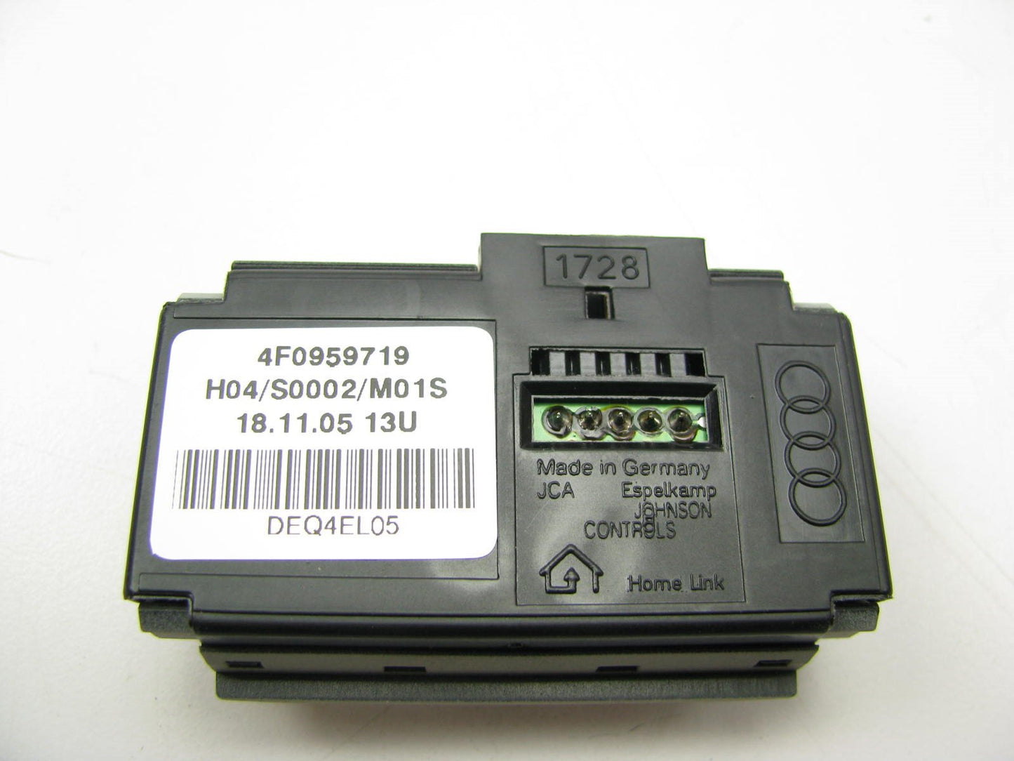 NEW - OEM VW Audi 4F095971913U Garage Door Opener Switch 2007-2008 Audi Q7