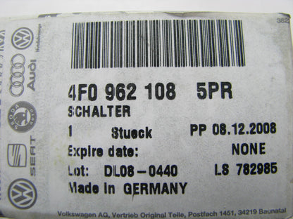 NEW - OEM VW Audi 4F09621085PR Rear Right Door Lock Switch 2005-2006 A6 Quattro