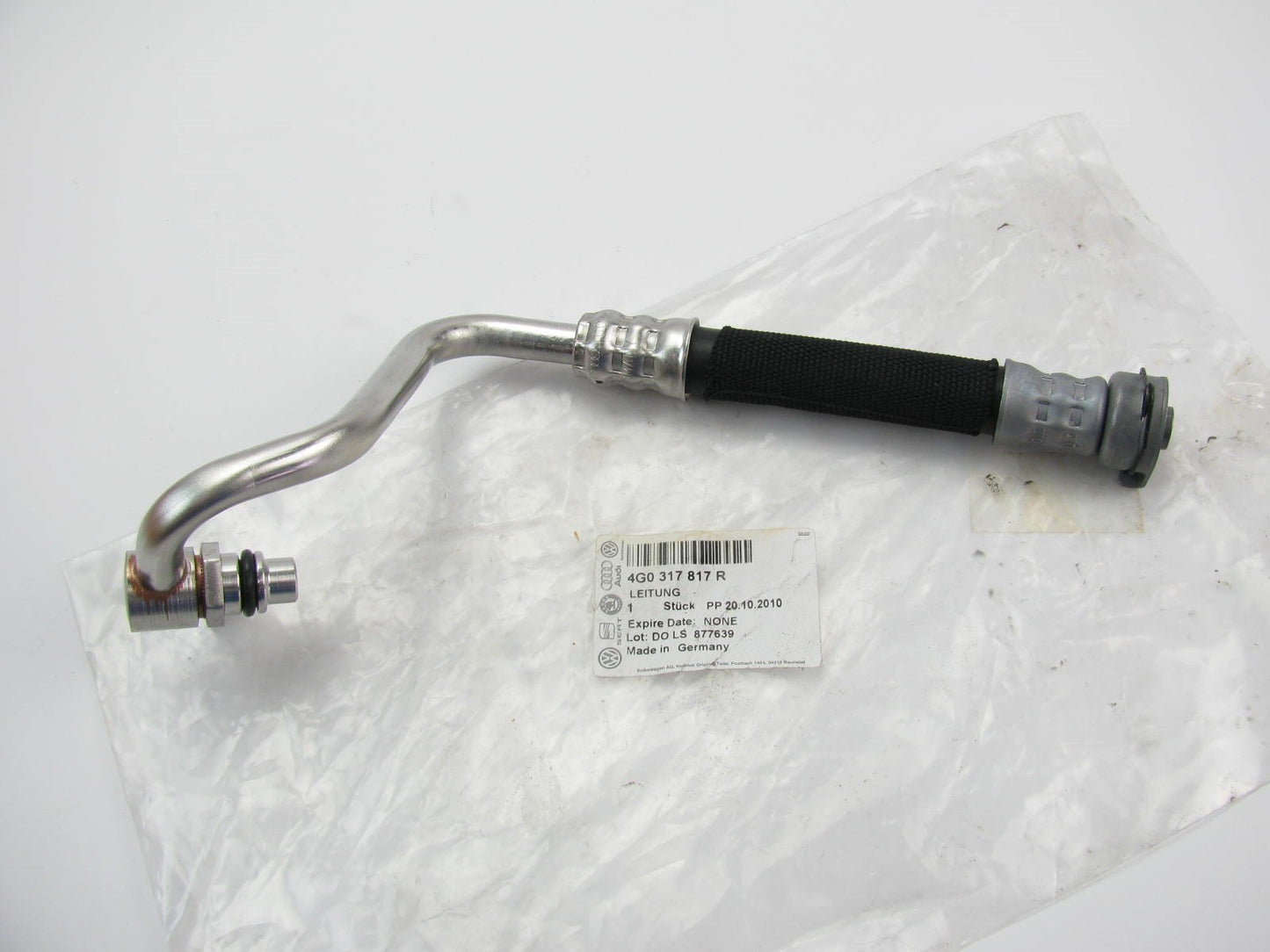 NEW - OEM 4G0317817R Auto Trans Oil Cooler Hose Outlet Tube 2012-2015 Audi A6
