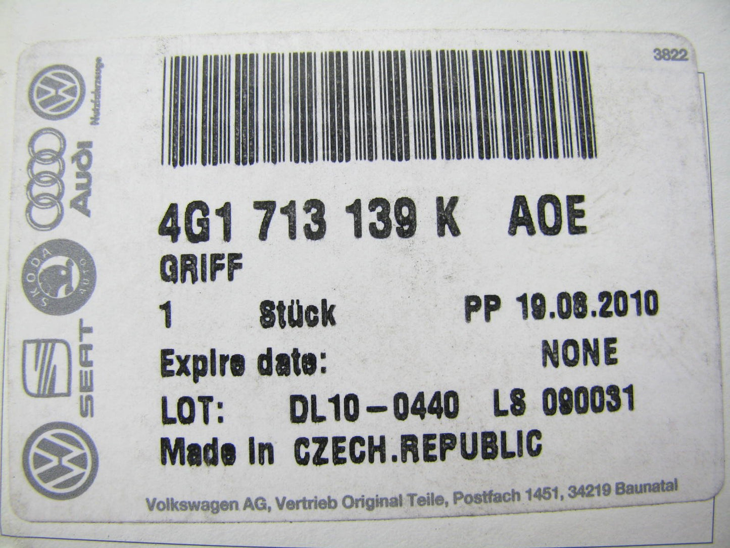 New Automatic Transmission Gear Shift Shifter Lever Knob GRAY OEM 11-12 Audi A7