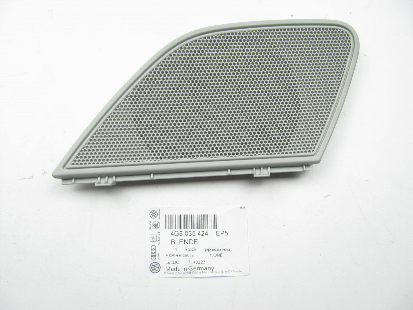 New Front Right Upper Door Speaker Grille Cover Silver OEM Audi 4G8035424EP5