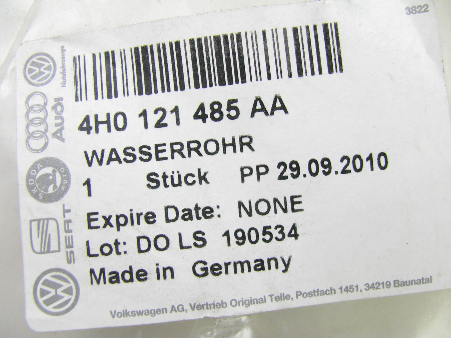 NEW GENUINE Engine Coolant Pipe Tube OEM For 2014-2016 Audi A8 Quattro DIESEL