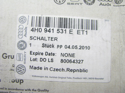 NEW - OEM Head Lamp Light Switch GRAY 2010-2011 Audi A8 Quattro S8 4H0941531EET1