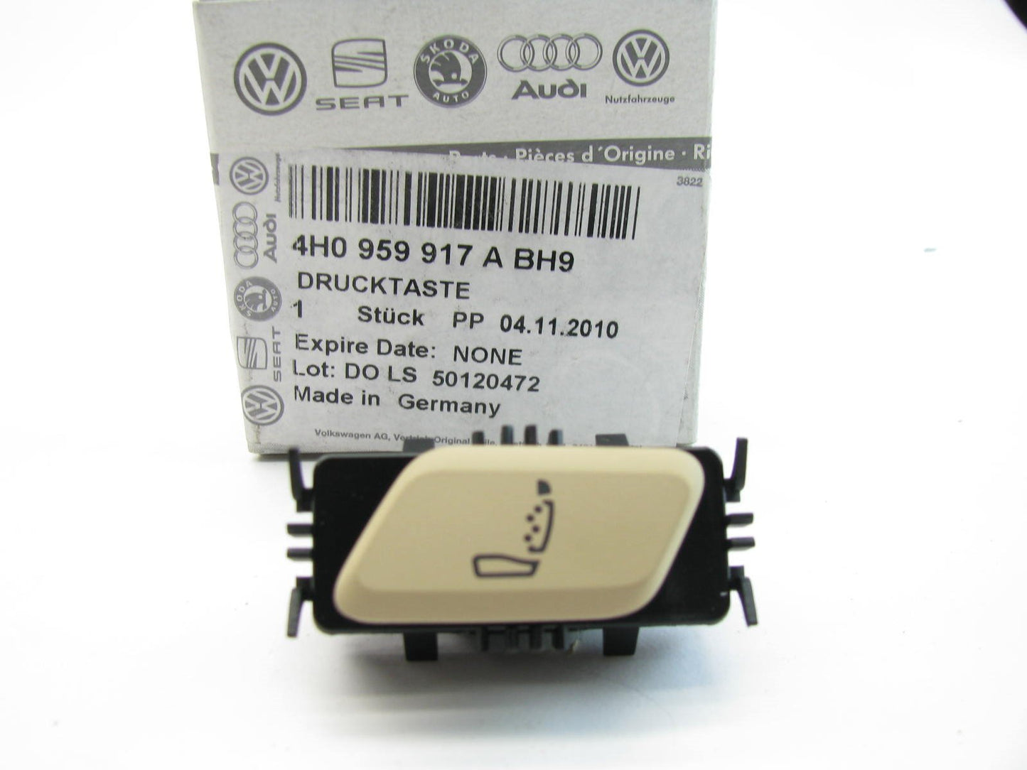 NEW - OEM BEIGE Left Drivers Side Seat Massage Switch Audi # 4H0959917ABH9