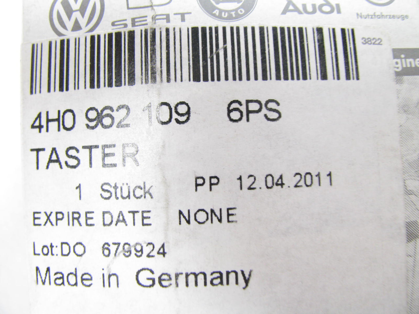 NEW - OEM VW Audi 4H09621096PS Anti Theft Alarm Switch 2011-17 A6 2013-17 A3