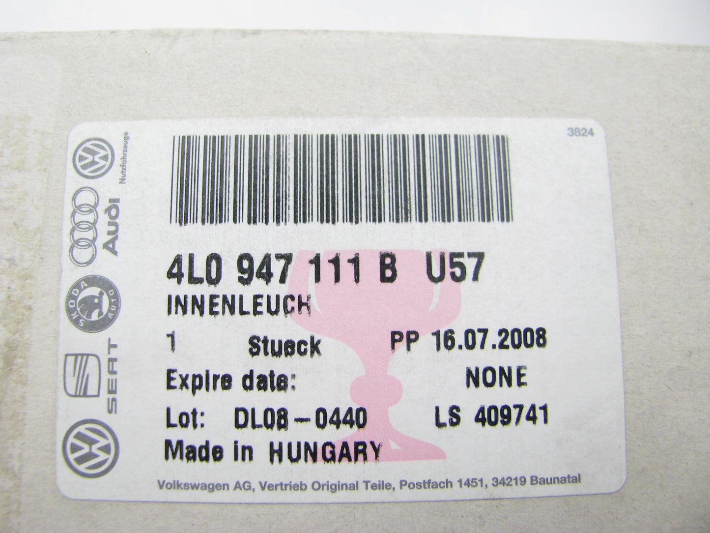 NEW - OEM Genuine Inside Dome Map Light Lamp Beige For Audi 4L0947111BU57