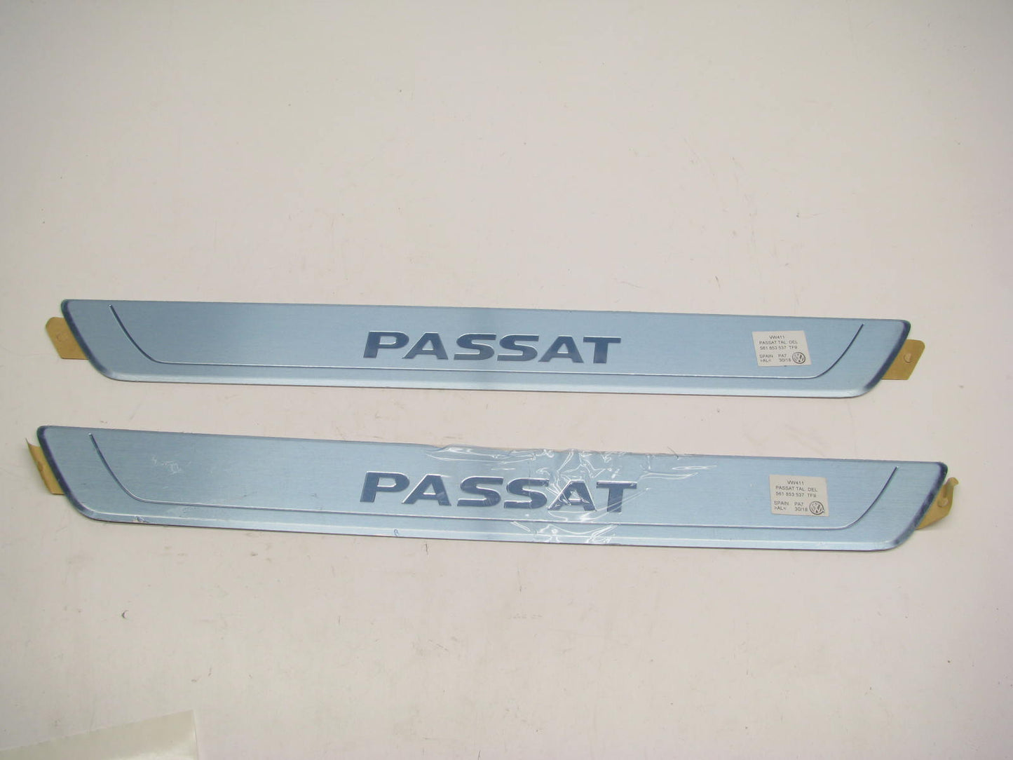 (2) NEW - OEM 561853537-TF9 Front Door Sill Plates For 2017-2021 VW Passat