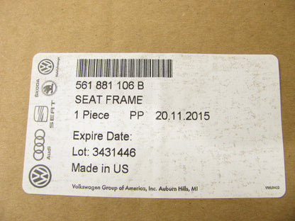 NEW - OEM Front Right Power Seat Lower Frame 561881106B For 2011-2016 VW Passat