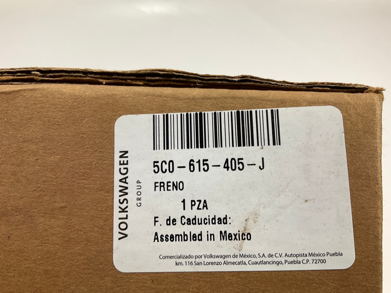 NEW - OEM VW Audi 5C0615405J Rear Left Disc Brake Caliper