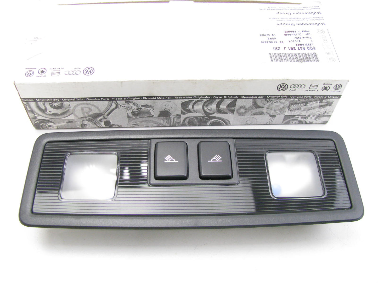 NEW - OEM VW Audi 5G0947291JZKI Interior Map Reading Dome Lamp W/O LED Package