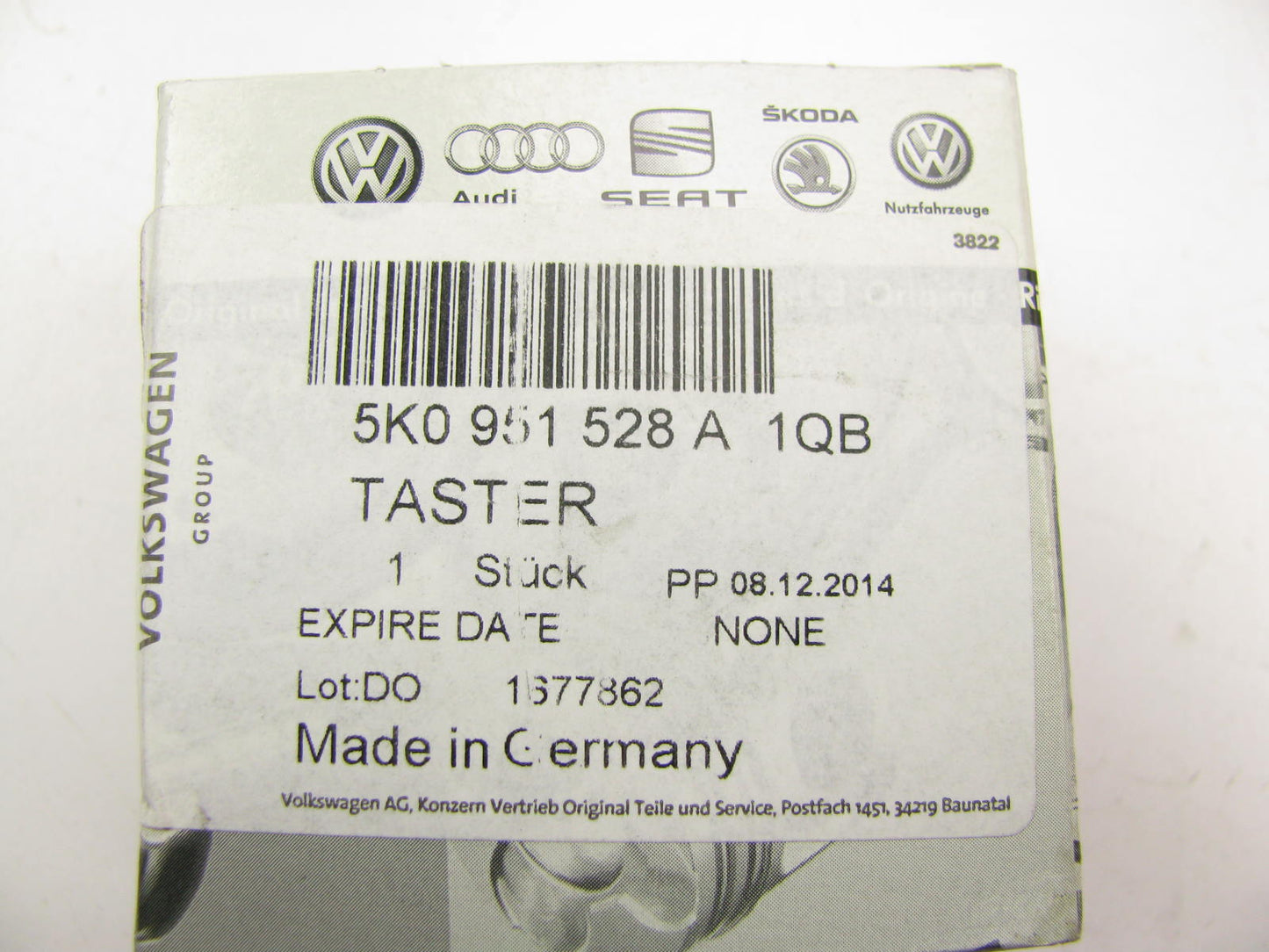 NEW - OEM VW Audi 5K0951528A 1QB Right Steering Shift Control Switch