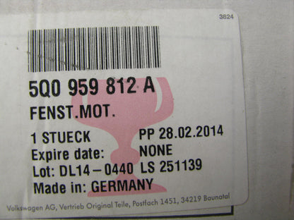 New Genuine OEM Rear Right Power Lift Window Motor For VW 15-17 Golf Sport Wagon