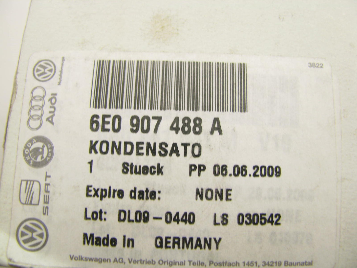 NEW GENUINE OEM Vw Audi 6E0907488A Ignition Condenser Capacitor 09-11 Vw Passat