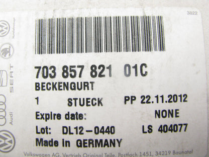 NEW - OEM 70385782101C Rear Center Seat Belt Buckle For 93-95 Volkswagen EuroVan