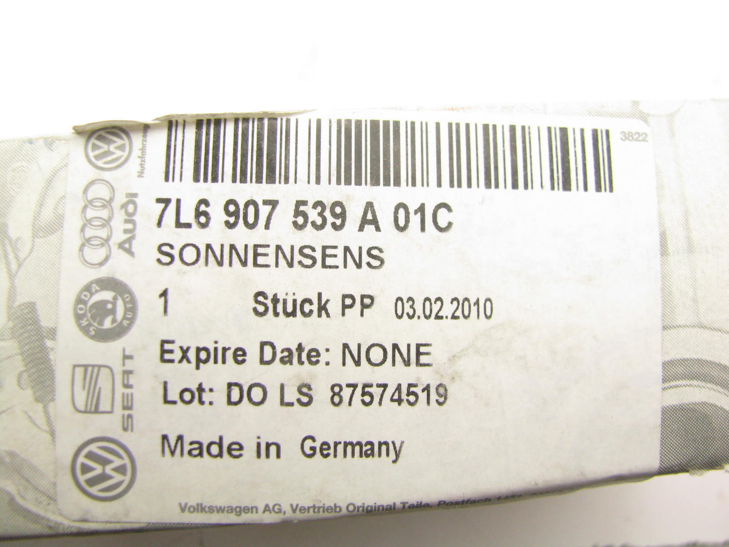 NEW - OEM VW Audi 7L6907539A 01C Sentinel Light Sensor 2004-2010 Touareg