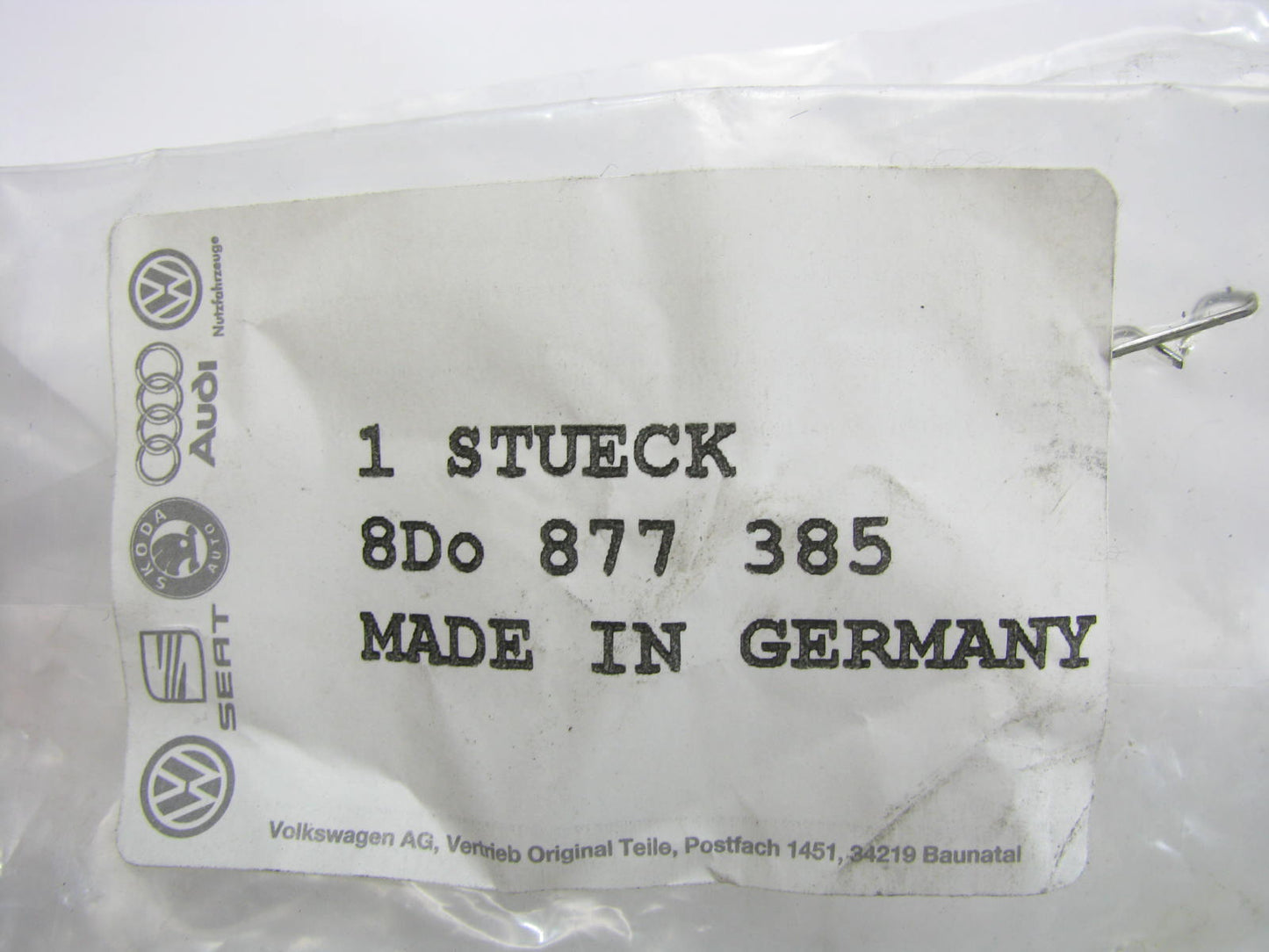 NEW - OEM VW Audi 8D0877385 Rear Left Sunroof Guide 1995-1999 A4