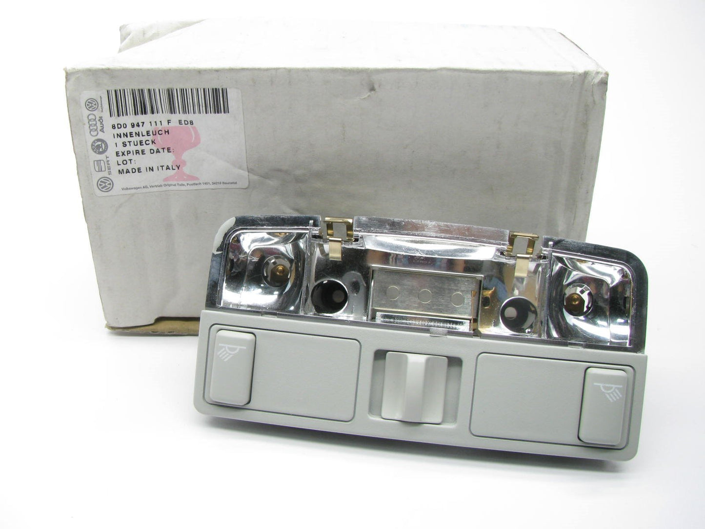 NEW GENUINE Pearl Gray Map Light Dome Lamp OEM Audi 8D0947111F ED8