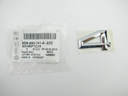 NEW GENUINE Rear Deck Lid *4* Emblem OEM For 2000-2002 Audi A4 S4  8D5853741A2ZZ
