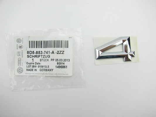 NEW GENUINE Rear Deck Lid *4* Emblem OEM For 2000-2002 Audi A4 S4  8D5853741A2ZZ