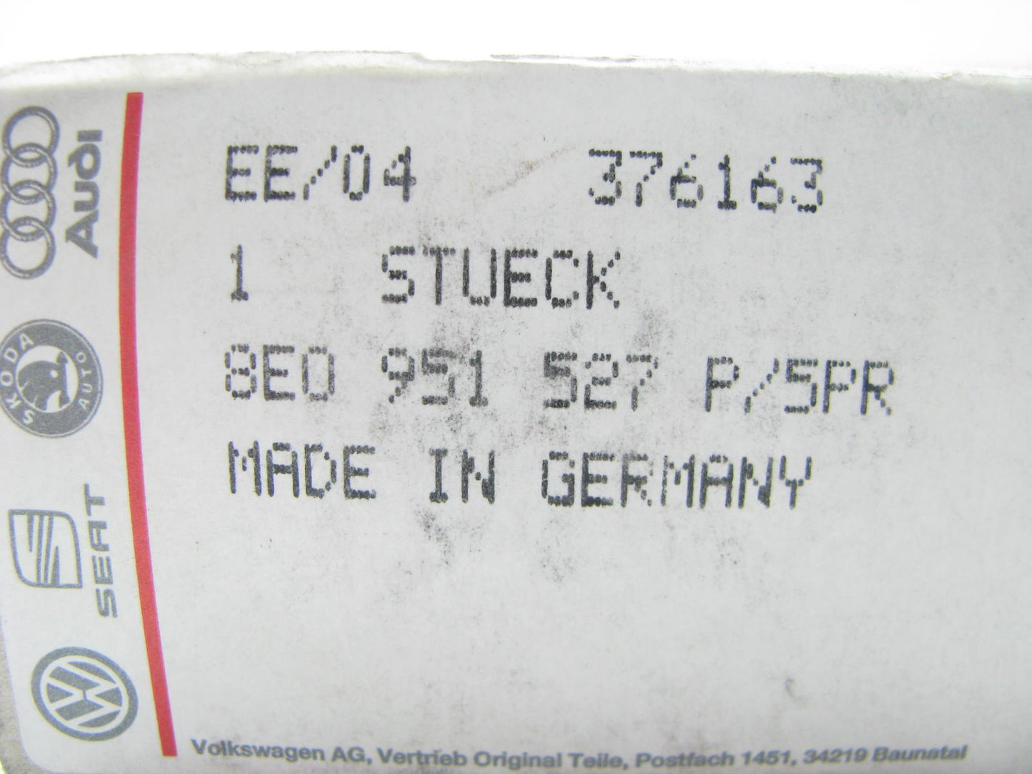 NEW - OEM VW Audi 8E0951527P5PR Steering Volume Switch - Right