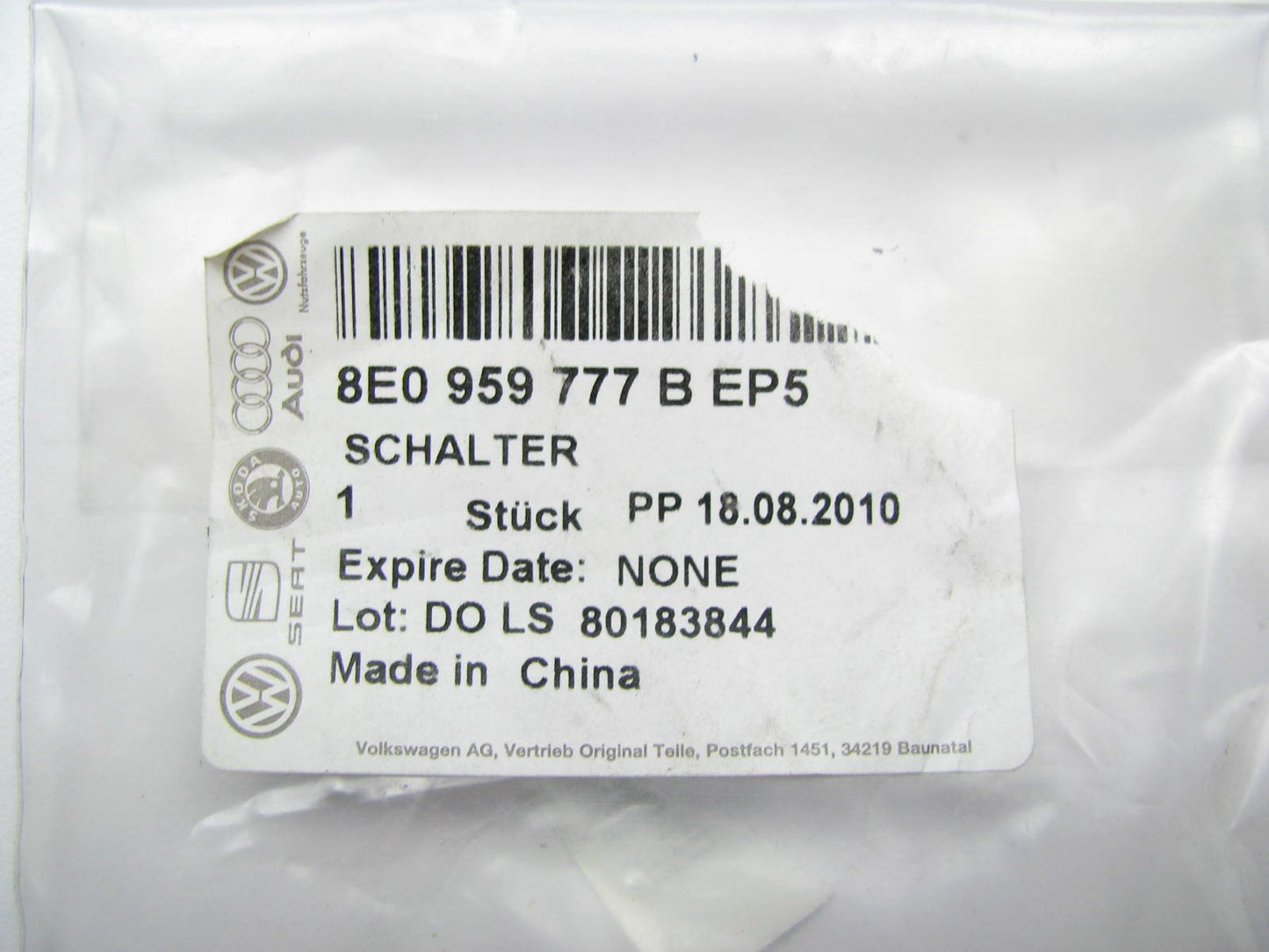 NEW - OEM Front Power Seat Lumbar Switch SILVER For Audi 8E0959777BEP5