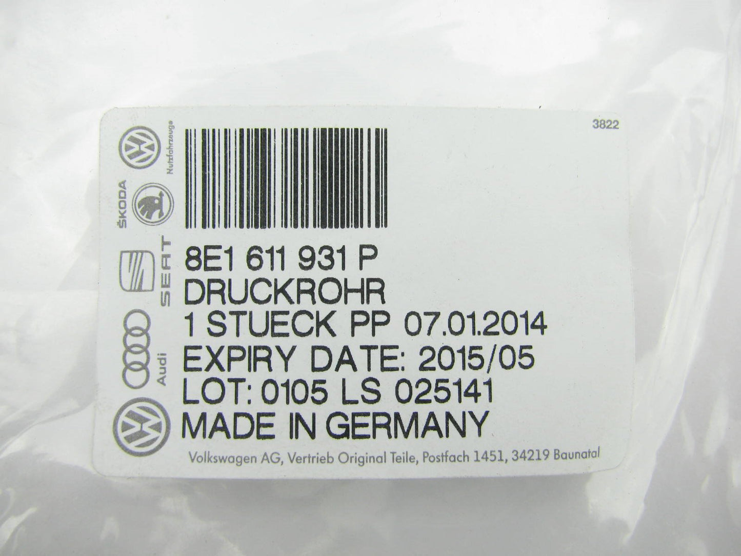 NEW GENUINE Power Brake Booster Vacuum Hose OEM For 2005-2008 Audi A4 Quattro