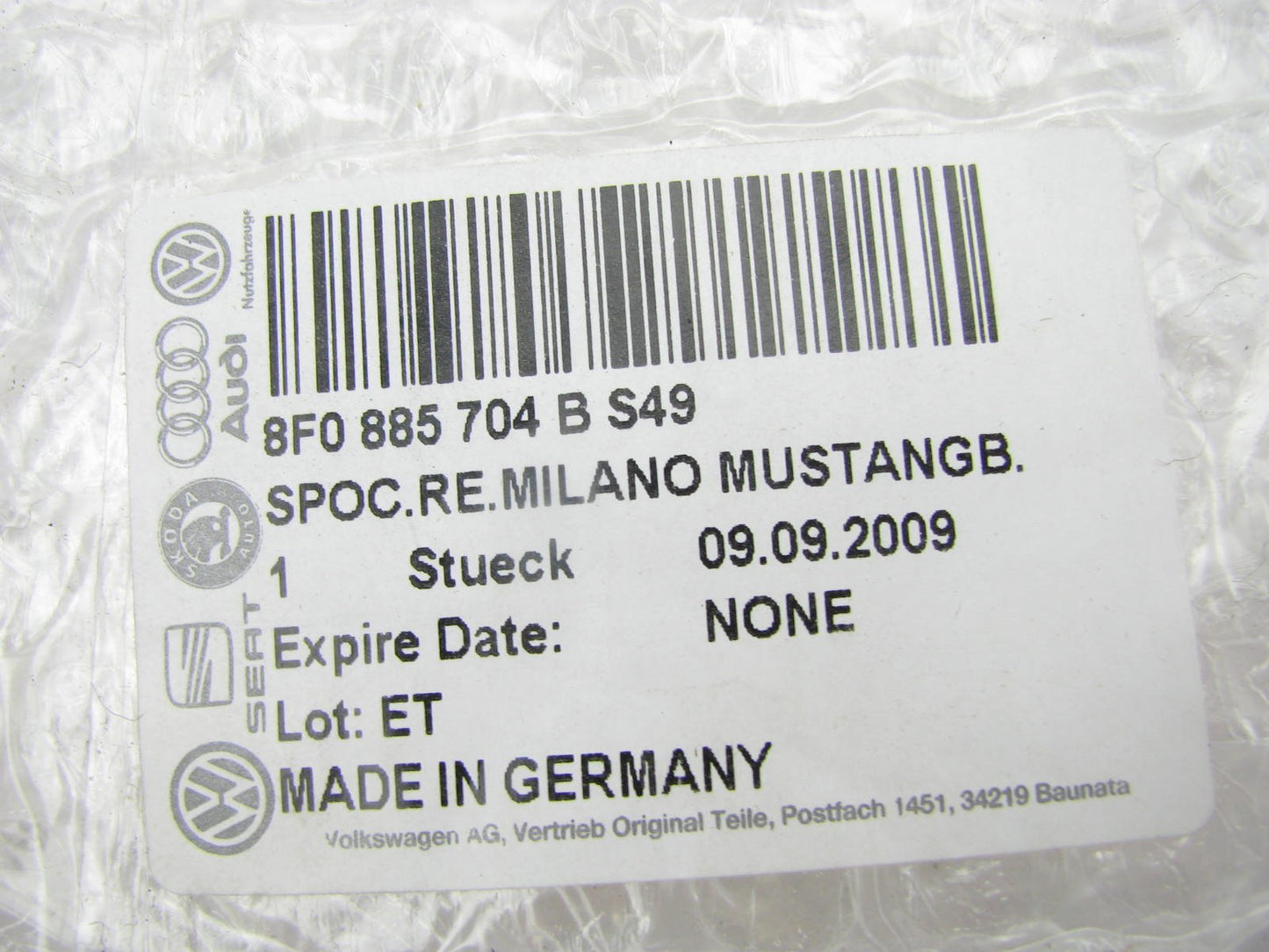 New Rear Right Seat Back Bolster Cushion Brown OEM For 10-12 Audi A5 8F0885704BS