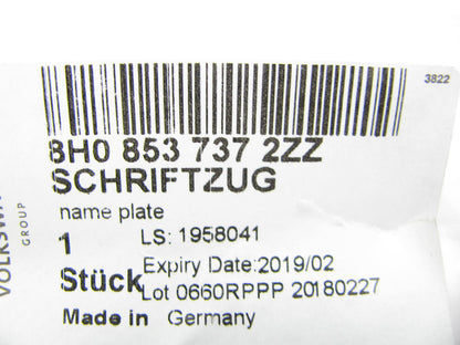 NEW - OEM VW Audi 8H08537372ZZ Quattro Trunk Lid Emblem Badge