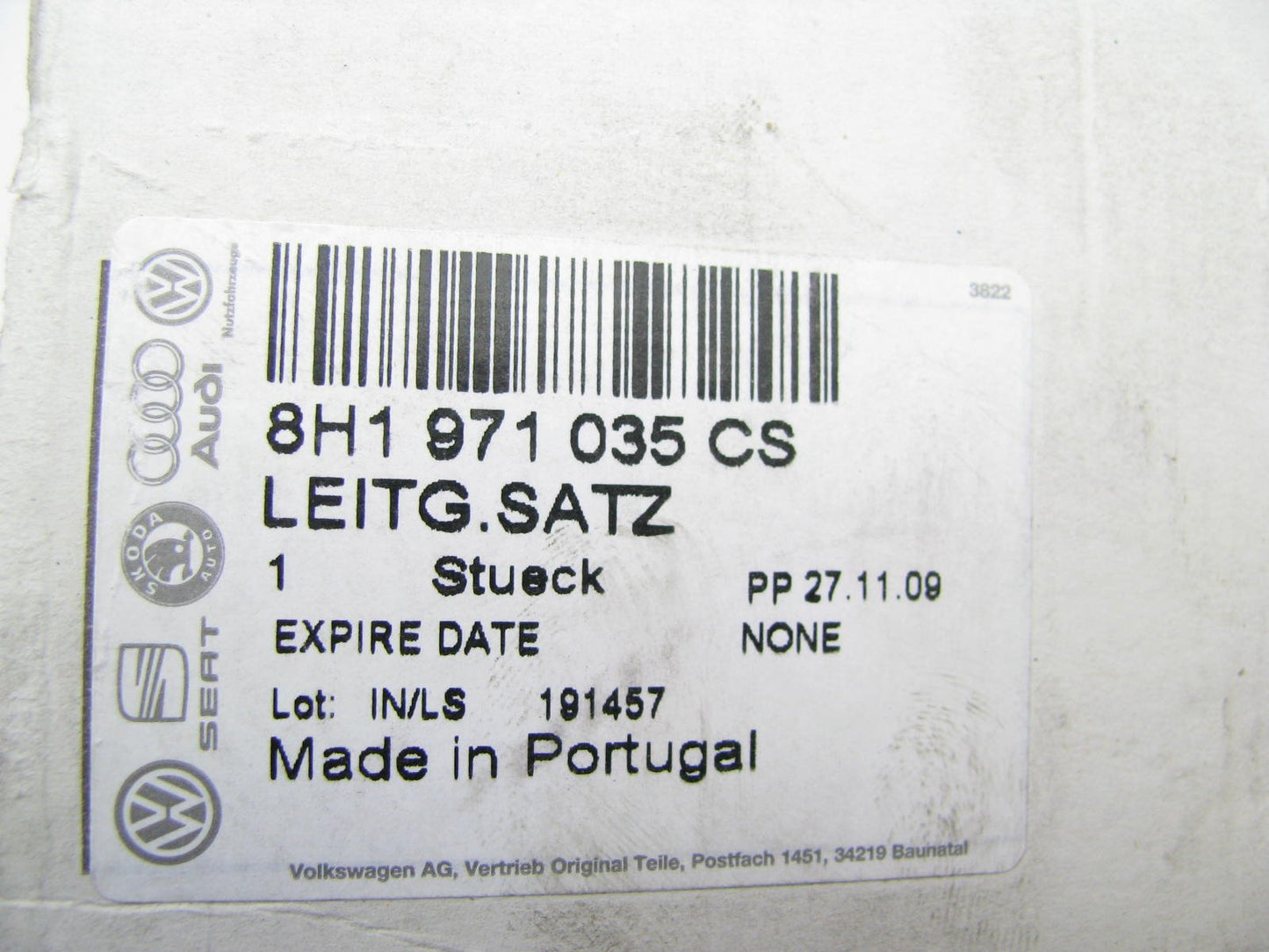 NEW GENUINE Front Right Side Door Wire Harness OEM 04-08 Audi S4 A4 8H1971035CS