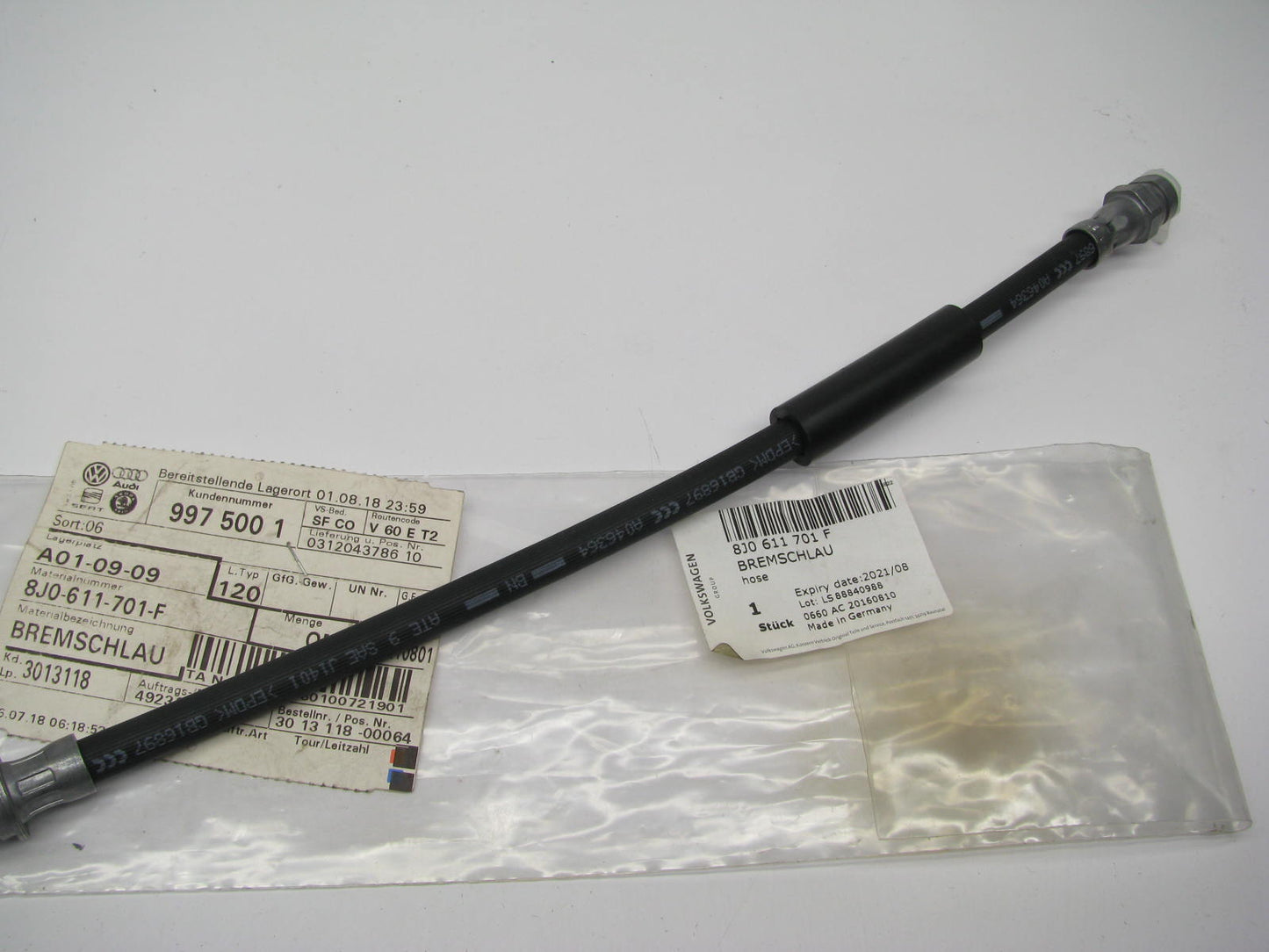 NEW - OEM VW Audi 8J0611701F Front Brake Hose For 2012 Audi TT
