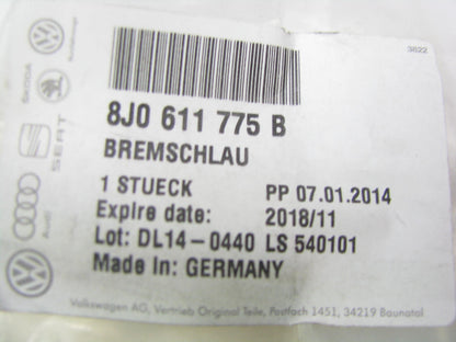 NEW - OEM GENUINE VW AUDI 8J0611775B REAR Brake Hose For 2008-2016 Audi TT