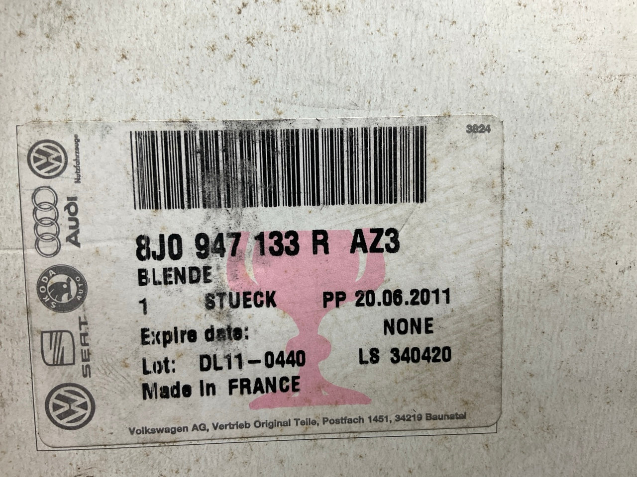 NEW - OEM Dome Map Lamp Light Bezel GRAY For 13-16 Audi A5, S5 8J0947133RAZ3