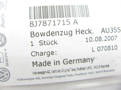 NEW - OEM VW Audi 8J7871715A Convertible Top Cable 2008-09 TT 2008-15 TT Quattro