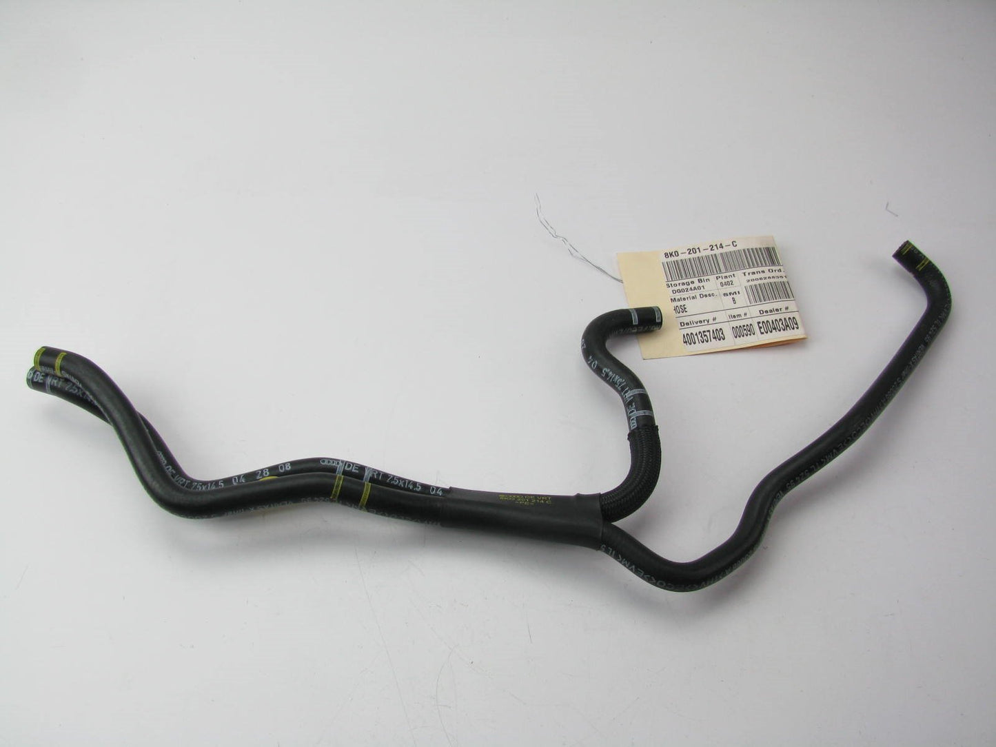 NEW - OEM Genuine Fuel Hose Vent Tube Line Audi 8K0-201-214-C
