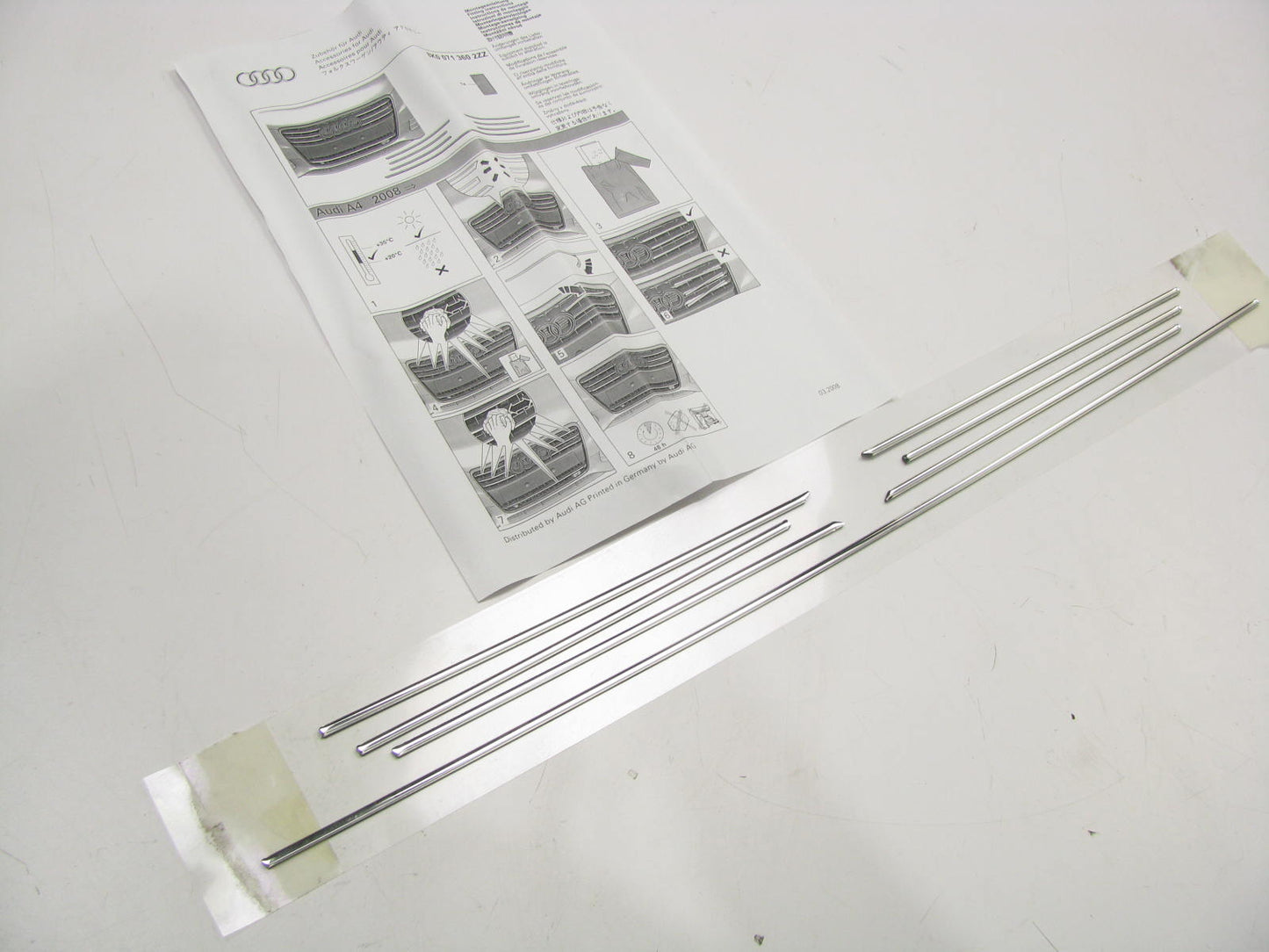 NEW GENUINE OEM Chrome Grille Inserts 8K00713602ZZ For 2009-2012 Audi A4