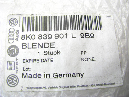 NEW - OEM Rear Left Side Exterior Door Applique Trim Black Audi 8K0839901L9B9